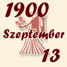 Szűz, 1900. Szeptember 13