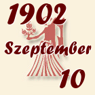 Szűz, 1902. Szeptember 10