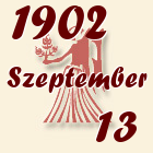 Szűz, 1902. Szeptember 13