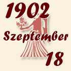 Szűz, 1902. Szeptember 18