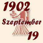 Szűz, 1902. Szeptember 19