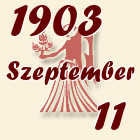 Szűz, 1903. Szeptember 11