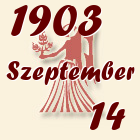 Szűz, 1903. Szeptember 14