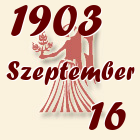 Szűz, 1903. Szeptember 16