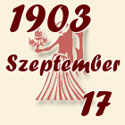 Szűz, 1903. Szeptember 17