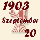 Szűz, 1903. Szeptember 20