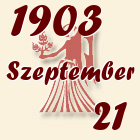 Szűz, 1903. Szeptember 21