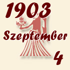 Szűz, 1903. Szeptember 4