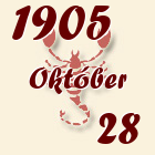 Skorpió, 1905. Október 28