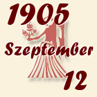 Szűz, 1905. Szeptember 12