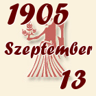 Szűz, 1905. Szeptember 13
