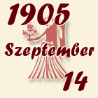 Szűz, 1905. Szeptember 14
