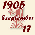 Szűz, 1905. Szeptember 17