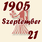 Szűz, 1905. Szeptember 21