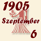 Szűz, 1905. Szeptember 6