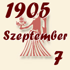 Szűz, 1905. Szeptember 7