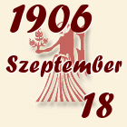 Szűz, 1906. Szeptember 18