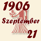 Szűz, 1906. Szeptember 21