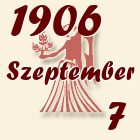 Szűz, 1906. Szeptember 7