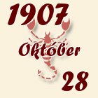 Skorpió, 1907. Október 28
