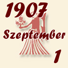 Szűz, 1907. Szeptember 1