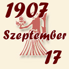 Szűz, 1907. Szeptember 17