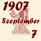 Szűz, 1907. Szeptember 7