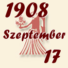 Szűz, 1908. Szeptember 17