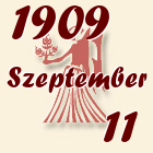 Szűz, 1909. Szeptember 11