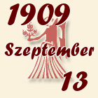 Szűz, 1909. Szeptember 13