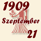 Szűz, 1909. Szeptember 21