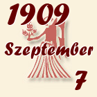 Szűz, 1909. Szeptember 7