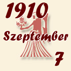 Szűz, 1910. Szeptember 7