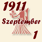 Szűz, 1911. Szeptember 1