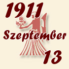 Szűz, 1911. Szeptember 13