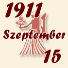 Szűz, 1911. Szeptember 15
