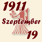 Szűz, 1911. Szeptember 19