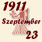 Szűz, 1911. Szeptember 23