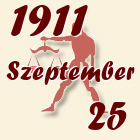 Mérleg, 1911. Szeptember 25
