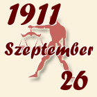 Mérleg, 1911. Szeptember 26