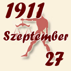 Mérleg, 1911. Szeptember 27