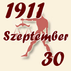 Mérleg, 1911. Szeptember 30
