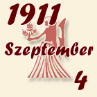 Szűz, 1911. Szeptember 4