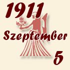 Szűz, 1911. Szeptember 5