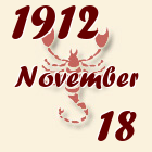 Skorpió, 1912. November 18
