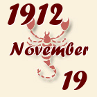 Skorpió, 1912. November 19
