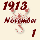 Skorpió, 1913. November 1
