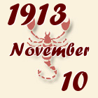 Skorpió, 1913. November 10