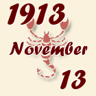 Skorpió, 1913. November 13