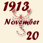 Skorpió, 1913. November 20